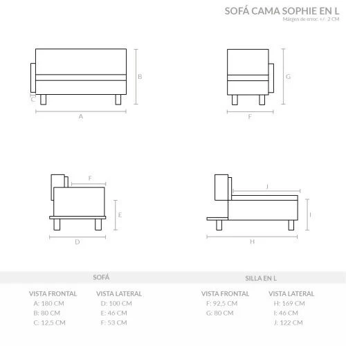 SOFA CAMA SOPHIE EN L ANTIFLUIDOS BEIGE - Image 5
