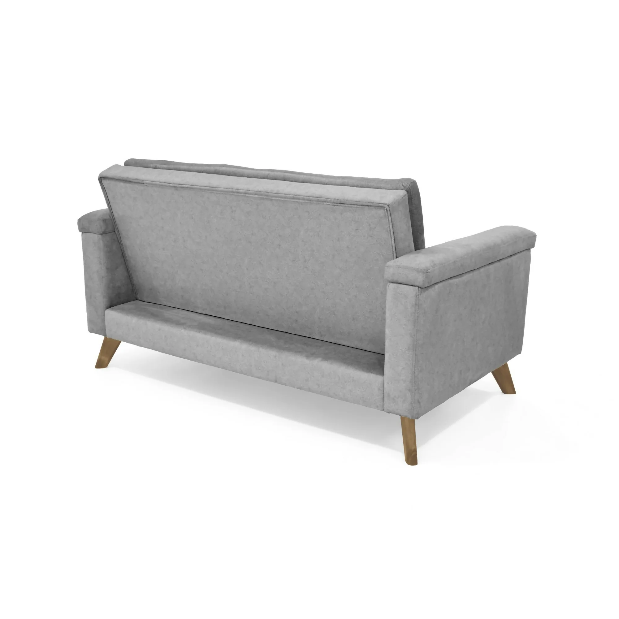 SOFA CARTER 2 PUESTOS 150X83X84 CON APOYA BRAZOS TELA GRIS - Image 3