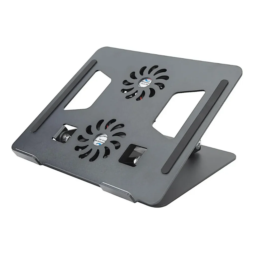SOPORTE AJUSTABLE LAPTOP PORTĂTIL 2 VENTILADORES BASE PC NEGRO - Image 5