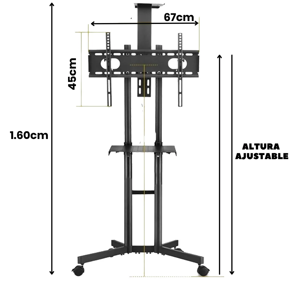 SOPORTE DE PEDESTAL PARA TV 32 A 65 ALTURA AJUSTABLE A1600 - Image 4