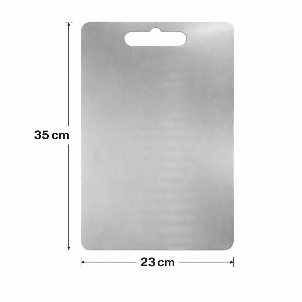 TABLA DE CORTAR ACERO INOXIDABLE ANTIBACTERIANA PROFESIONAL 35CM COCINA RESISTENTE Y FÁCIL LIMPIEZA - Image 5