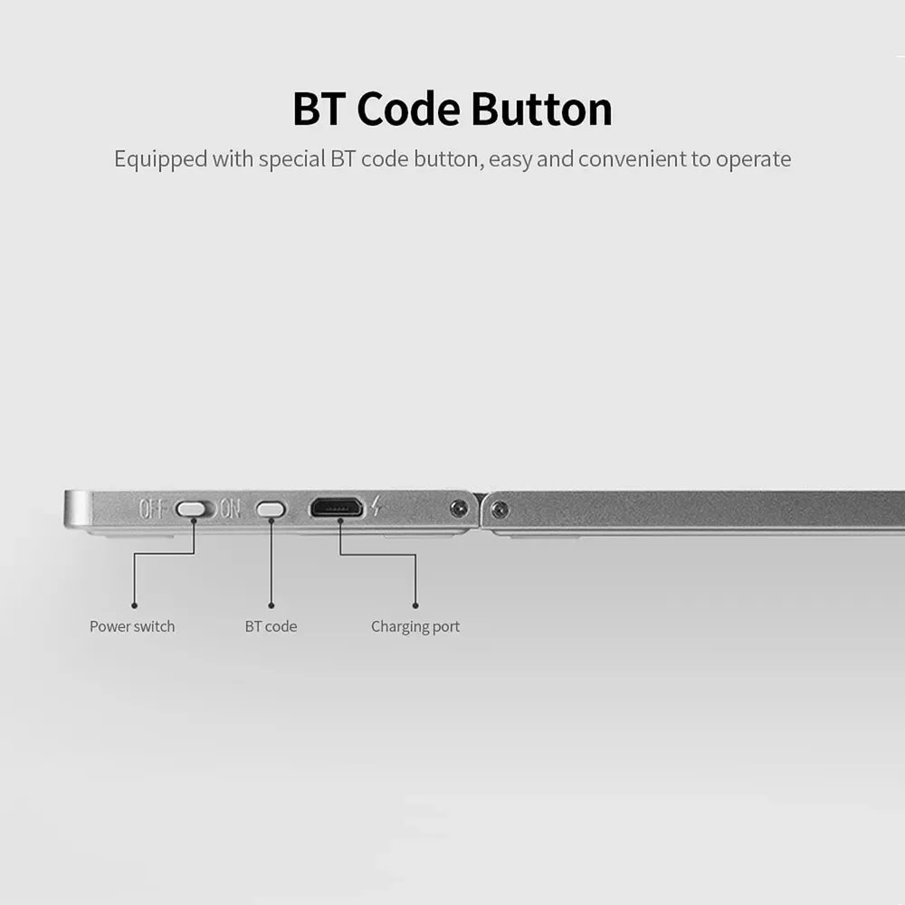TECLADO INALĂMBRICO TECLADO PLEGABLE PORTĂTIL TIPO C TOUCH - Image 7