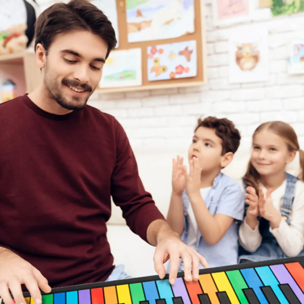 TECLADO ORGANETA PIANO MUSICAL PLEGABLE 49 TECLAS PARA NIÑOS - NEGRO - Image 4