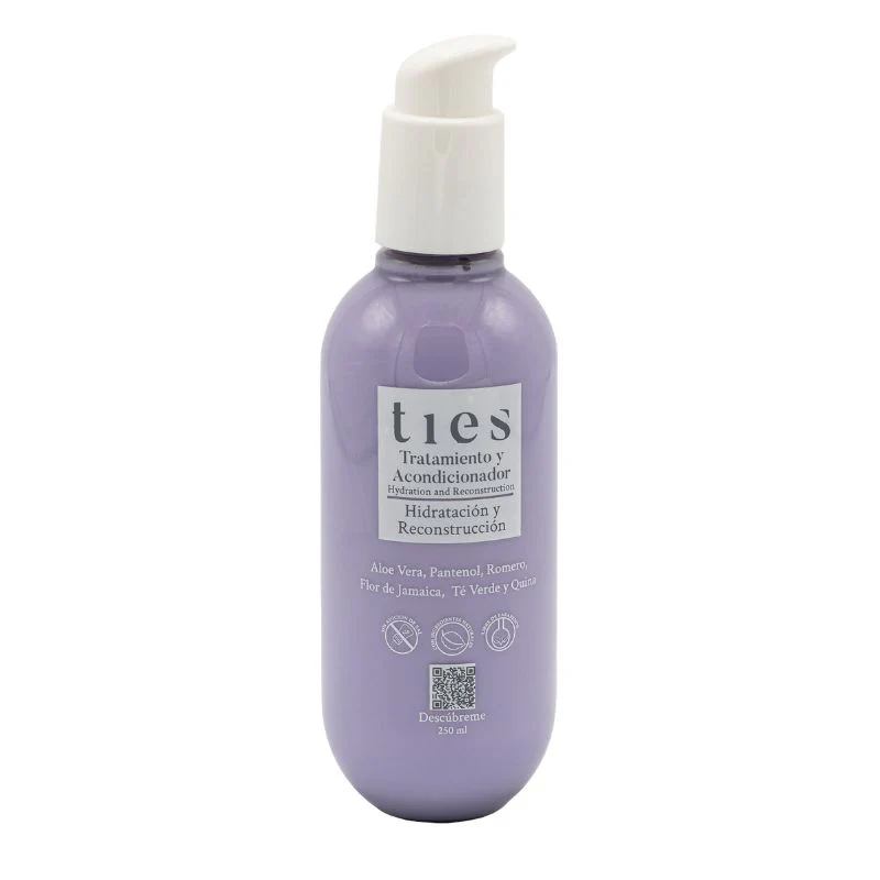 TIES ACONDICIONADOR Y TRATAMIENTO HIDRATACIÓN RECONSTRUCCIÓN X 250ML
