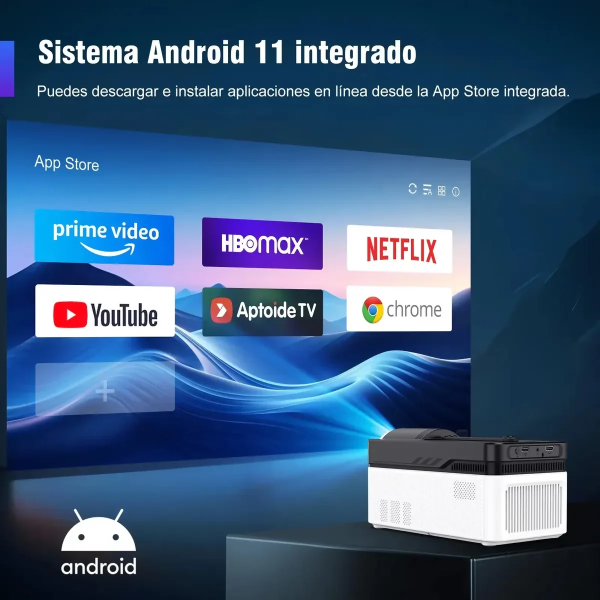 VIDEO BEAM PROYECTOR TIRO CORTO HY450 WIFI 6 LED 900 ANSI - Image 2