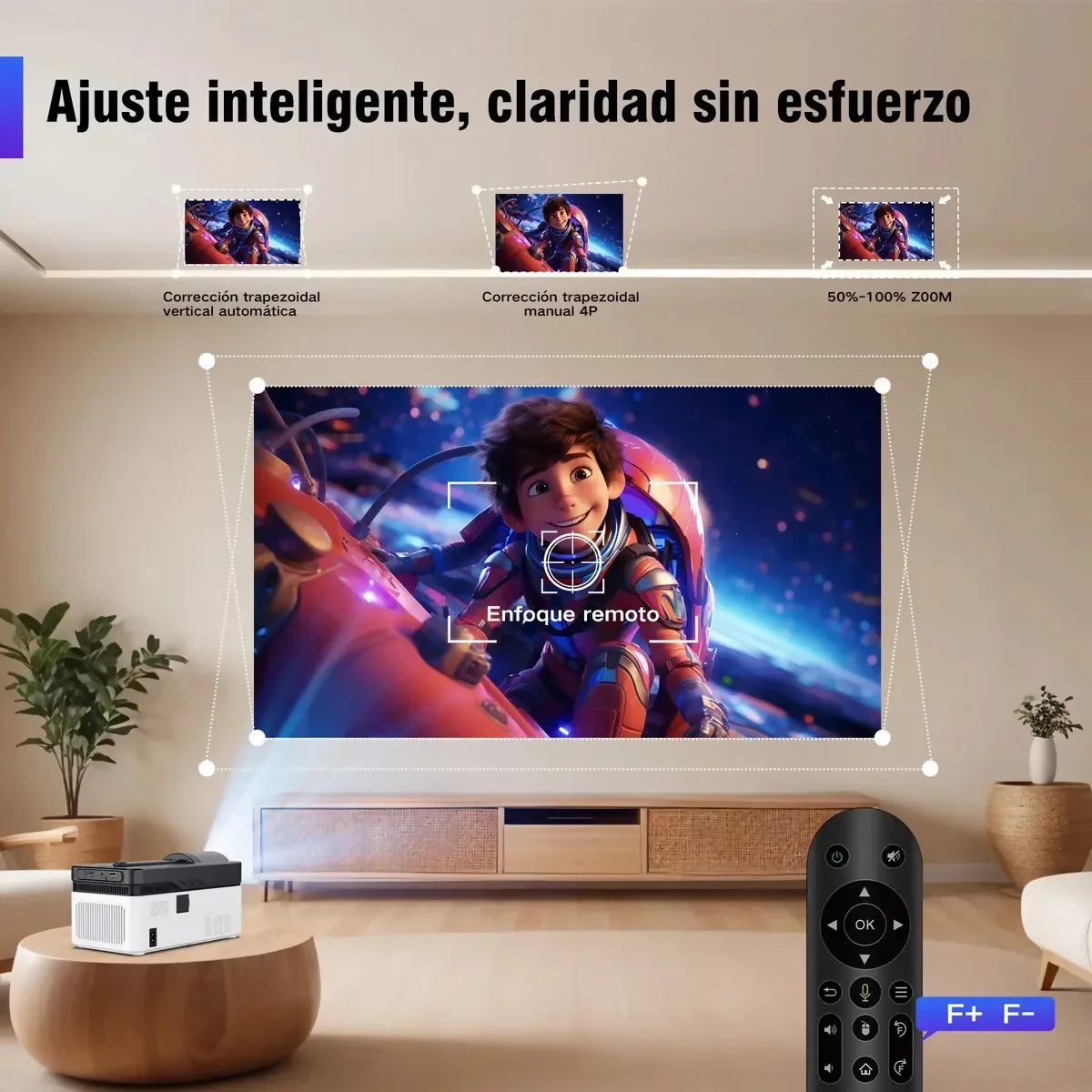 VIDEO BEAM PROYECTOR TIRO CORTO HY450 WIFI 6 LED 900 ANSI - Image 3