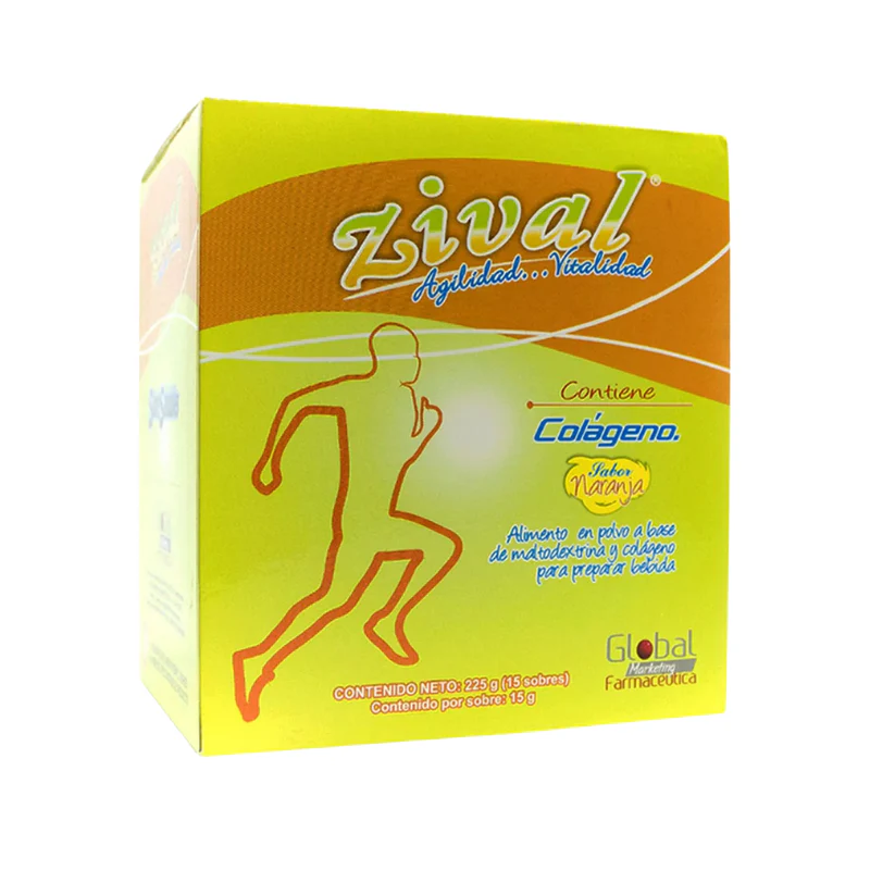 ZIVAL SABOR NARANJA 225G X 15SOBRES
